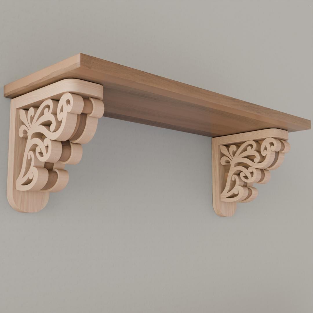 Paper Modling Bracket Handcrafted Rimu Wood Shelf Brackets: Personalized Message on Back - Etsy