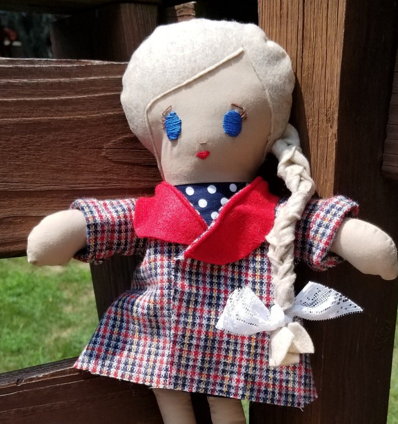 Handmade Fashion Soft doll with removable coat rag doll image 0