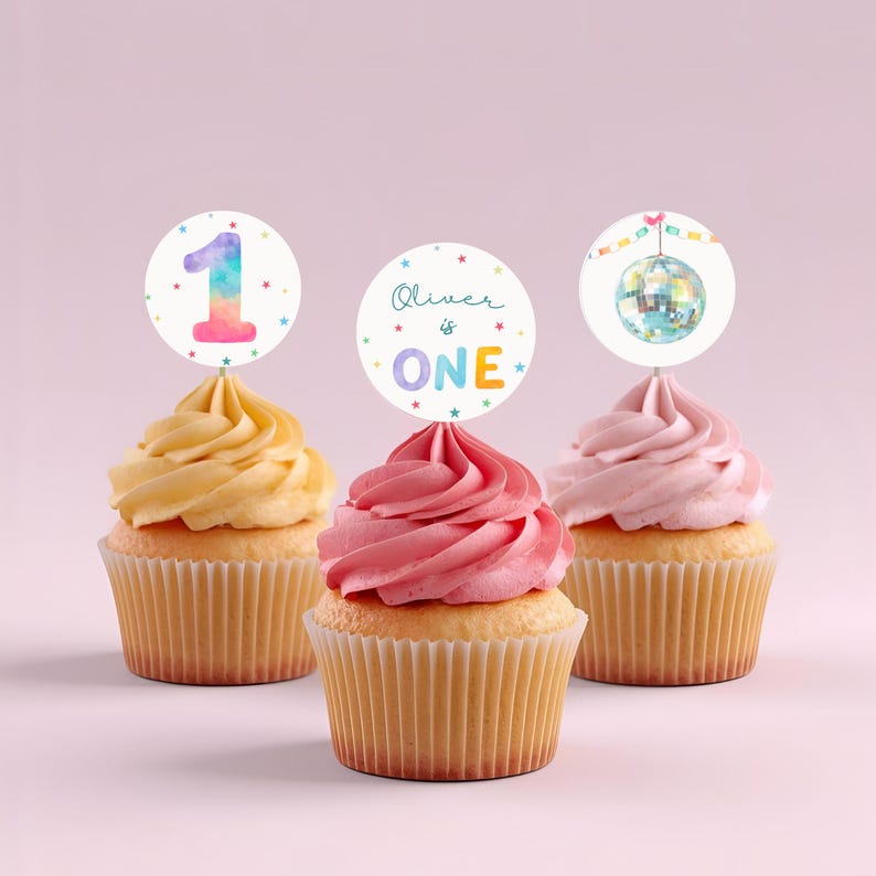 Fun to Be ONE Milestone Poster, First Birthday Milestone Sign, Disco First Birthday Poster, Editable One Year Old Stats image 8