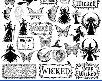Wicked SVG, Wicked svg-Bundle, Wicked Film svg, Wicked PNG, Wicked Pink & Grün SVG Bundle