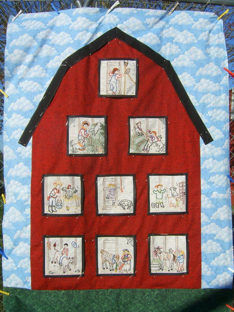 PDF of ALL 9 Patterns for Baby Barn Blanket image 1