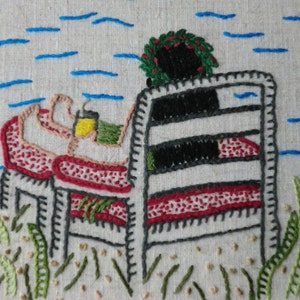 Island Daze creative crewel embroidery pattern image 4