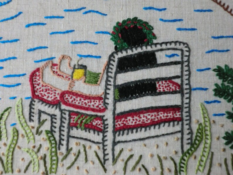 Island Daze creative crewel embroidery pattern image 4