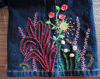 Florida FLOWER POWER Crewel and Brazilian Embroidery PATTERN