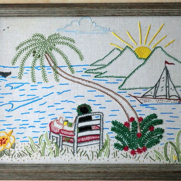 Island Daze creative crewel embroidery pattern