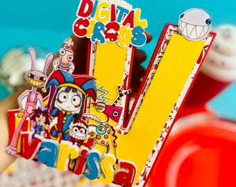 Digital Circus Letter 3D- Digital Circus Party- Digital Circus Birthday
