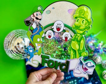 Luigi's Mansion Cake Topper Shaker- Luigi's Mansion Party- Luigi's Mansion Birthday