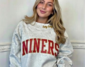 Sudadera de cuello alto de los San Francisco 49ers • Bordado de los 49ers, estilo retro