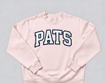 Sudadera de cuello alto con apliques personalizados y eslogan bordado, algodón orgánico