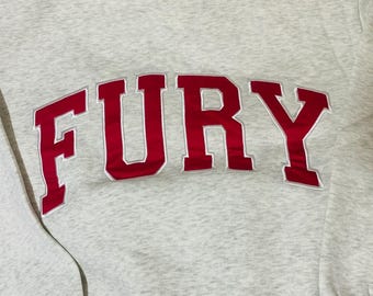 Sudadera de cuello alto bordada personalizada / Algodón orgánico de corte vintage /