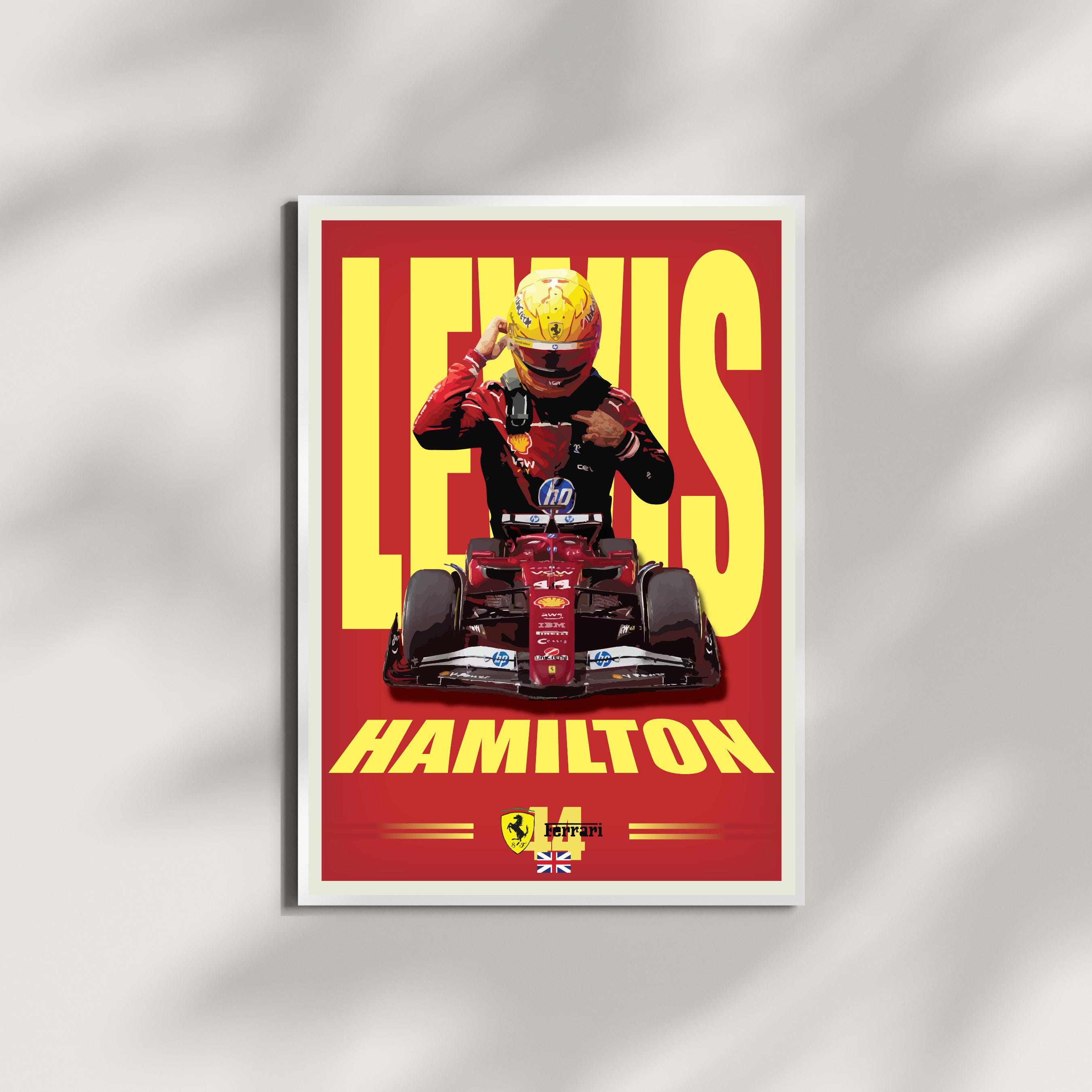 ルイス・ハミルトン F1 ポスター：限定版レーシングアートプリント 