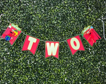 Striscione di compleanno/seggiolone "Mostro Rosso"
