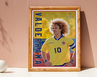 カルロス・バルデラマ コロンビア サッカープリント - Etsy 日本