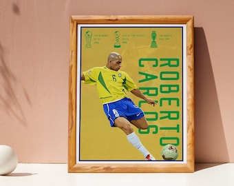 ロベルト・カルロス ブラジル ウォールアートポスター No.6 | 印刷可能