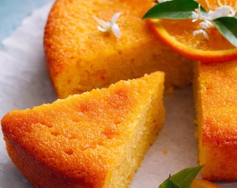 Receta de pastel de naranja húmedo sin gluten (descarga digital) – Repostería Mediterránea
