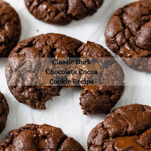 Klassiska mörka chokladkakor med kakao: Gourmetdessert (PDF-mönster)