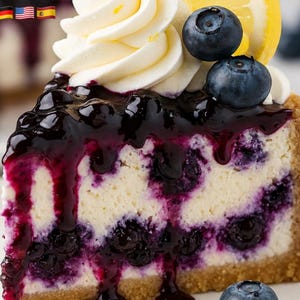 Lemon Blueberry Cheesecake Recipe: Creamy Dessert (PDF Pattern)