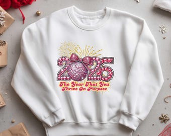 Bola de Discoteca Rosa 2025 PNG | Design de Sublimação para Ano Novo (Download Digital)
