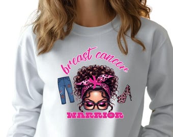 Breast Cancer Warrior PNG | Pink Ribbon Sublimation | Awareness Digital Download