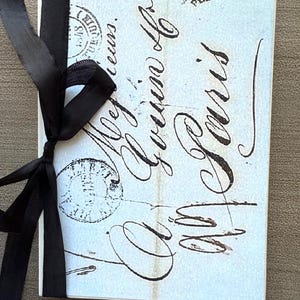 Antique French Paris Letter journal / hardbound notebook