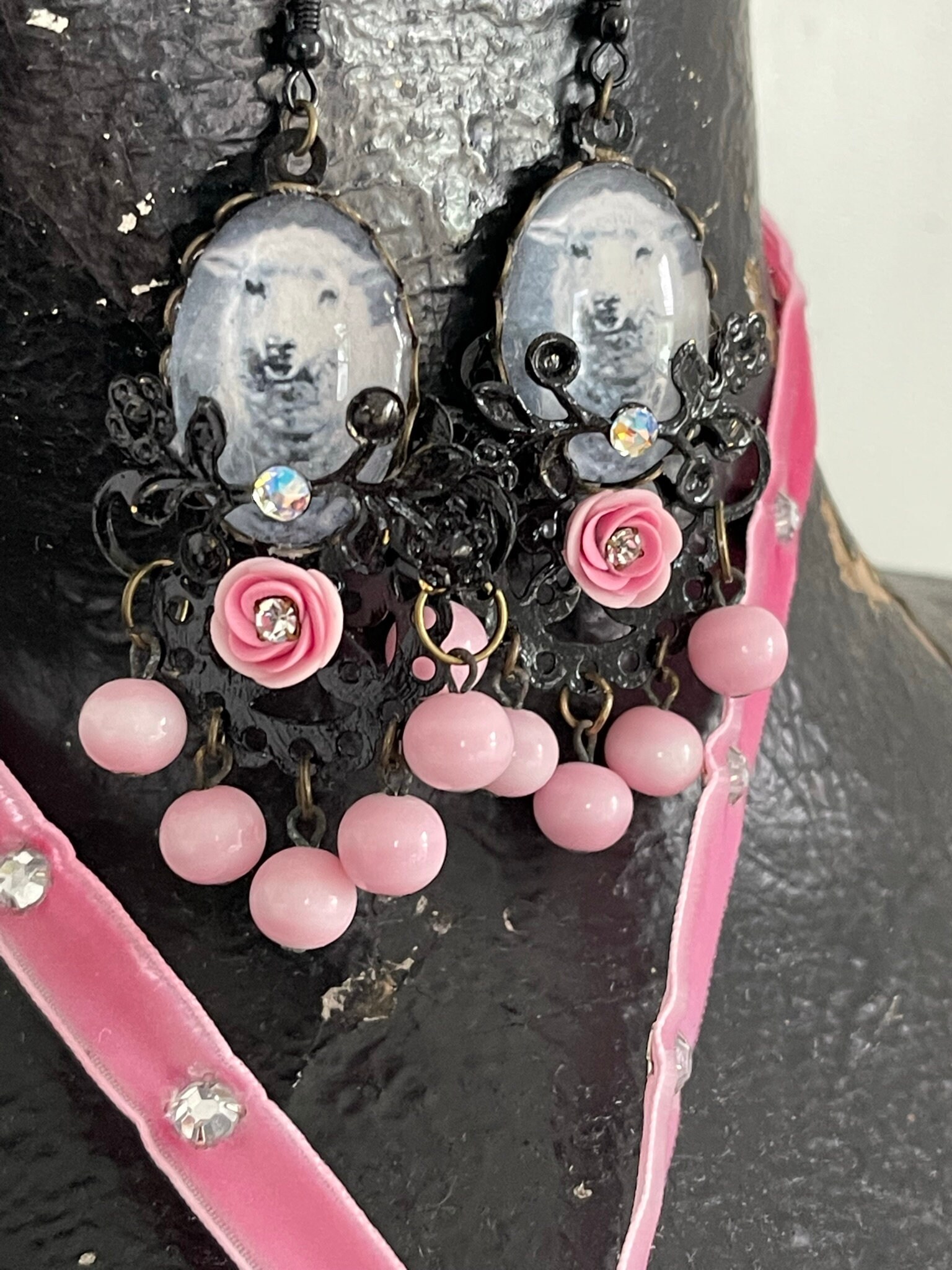 Vintage Sheep Charm Necklace