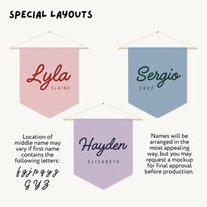Custom Name Pennant Banner – Personalized Wall Decor for Nursery, Kids Room, or Playroom – Modern Cursive Design in Any Color! imagem 7