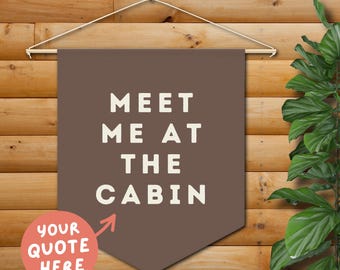Custom Quote Pennant Banner – Personalized Wall Decor with Your Custom Text – Rustic Design