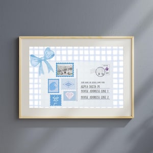 Custom Sorority Postcard Wall Art | Digital Download Printable