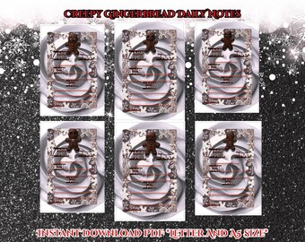 Creepy Gingerbread Daily Planner Printable - Gothic Christmas To-Do List (Instant Download PDF)