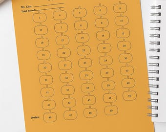 Printable Pumpkin Savings Challenge | 50 Box Money Tracker | Autumn Budget PDF Download