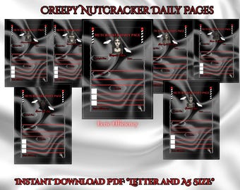 Creepy Nutcracker Daily Planner – Gothic Christmas Printable (PDF)