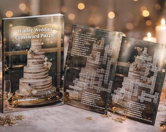 Winter Wedding Crossword Puzzle • Bridal Shower Game • Cozy Winter Reception Activity • Printable Wedding Game Set • Instant Download PDF