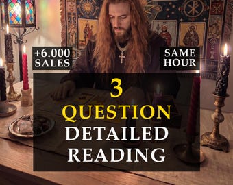 Same Hour Psychic Reading, 3 Question Tarot, Fast Insight