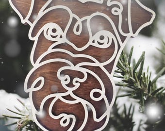 Custom Dog Breed ornaments, Personalized, Doodle, Schnauzer, Aussie, Shepherd, Christmas, Gift, Pet, Pets, Poodle, Gifts for dog lovers