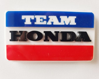 Vintage Honda Logo magnet Team Honda 80's 3wheeler 3 wheeler Quad Motorcycle HRC Honda Racing Dirt bike outlawed