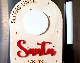Santa countdown, Days until Christmas,  Christmas countdown, magnet, Handmade, Christmas party, Santa Claus,  tree, ornaments, trending kids