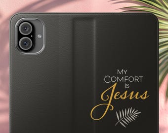 My Comfort Is Jesus Phone Case | Christian Minimalist Design