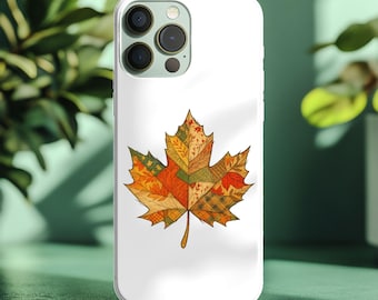 Fall Maple Leaf Phone Case – Patchwork Autumn Leaves Cover