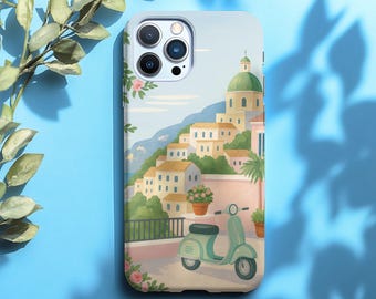 Coquette Italian Summer iPhone Case: Coastal Mediterranean Collage