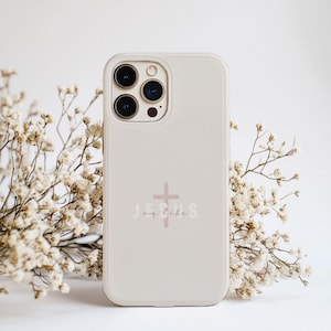Jesus Is My Life Phone Case, Minimal Christian Cross Design, Faith Phone Case for iPhone & Samsung