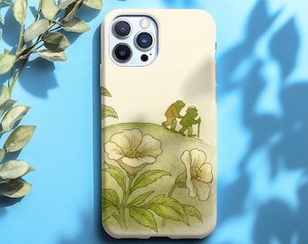 Frog and Toad Phone Case – Vintage Botanical Illustration Cover
