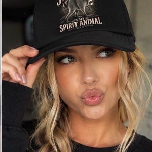 Jimothy Spirit Animal Trucker Hat | Raccoon Graphic Patch