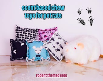 Juguete masticable con aroma a búsqueda de alimento / Juego de golosinas artesanales para explorar ratas y animales pequeños