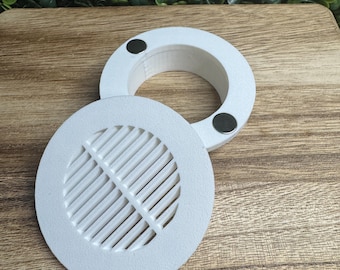 Set van 2 magnetische pvc-behuizingsopeningen 2", 3", 4" terrariumopeningen | Meerdere kleuren | Ventilatie in quarantaine en kweekbak