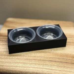 Portavasos para reptiles con 2 vasos/plato doble para geckos, lagartos y mascotas exóticas (vasos de 1 oz incluidos)