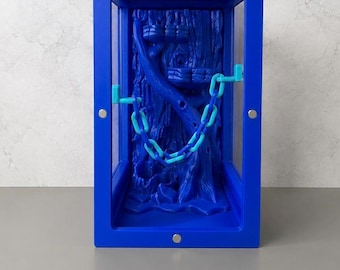5x5x8 Magnetic Spider Enclosure with background and/or chain option – Front Opening Acrylic Jumping Spider Habitat