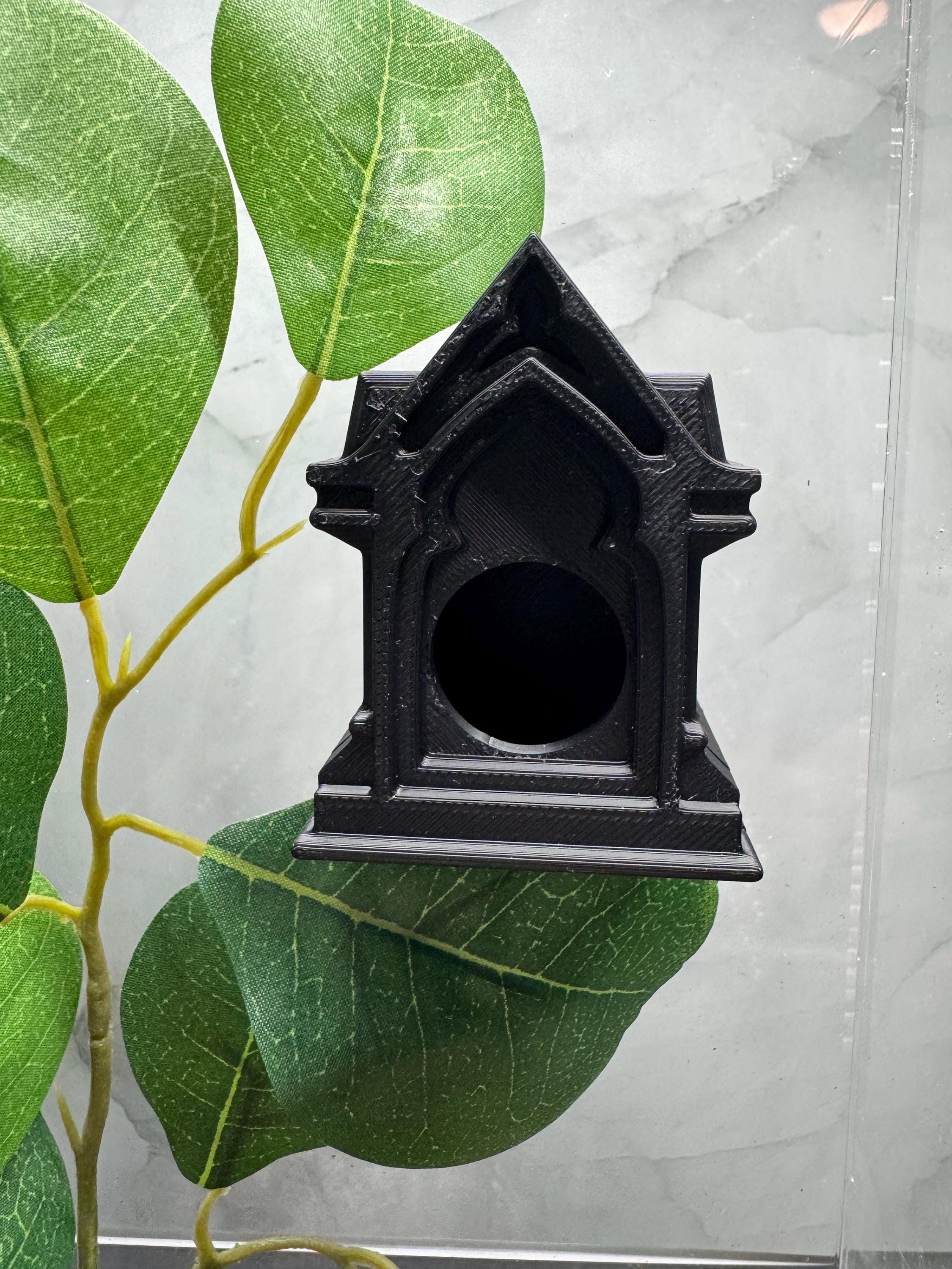 Gothic Tombstone Magnetic Spider Hide – 3D Printed Enclosure Décor for Tarantulas & Small Reptiles - Thumbnail 4