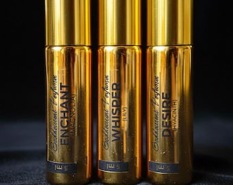 Pétalos Celestiales - Set de 3 aceites perfumados: Lirio, Jacinto y Magnolia / Perfume vegano artesanal de Goddesscent Perfumes