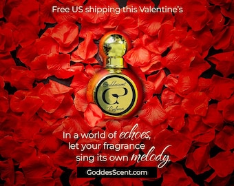 Aceite perfumado Kiss - Rosa + Frangipani + Vainilla / Perfume vegano artesanal de Goddesscent Perfumes