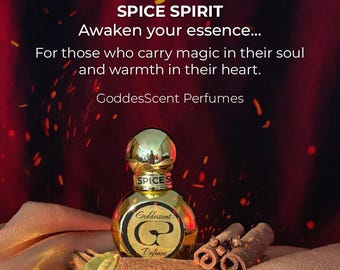 Aceite perfumado Spice Spirit - Attar de canela y cardamomo / Perfume vegano hecho a mano por Goddesscent Perfumes
